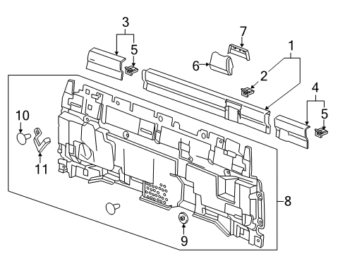 2015 Chevy Silverado 1500 Insulator, Rear Diagram for 84469413