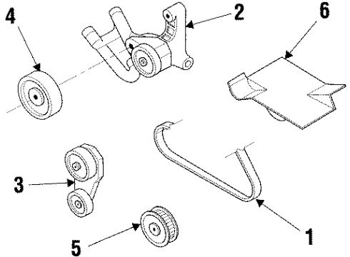 2003 Pontiac Grand Prix Serpentine Belt Diagram for 12588410