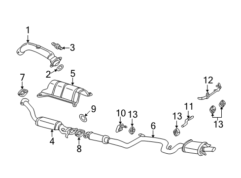 2003 Chevy Impala Exhaust Components Diagram