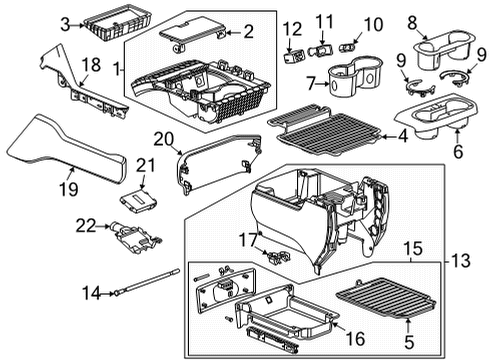 2024 GMC Yukon Center Console Diagram 6 - Thumbnail