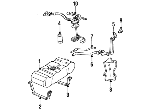 1991 Pontiac Trans Sport Fuel Pump Diagram for 25162589