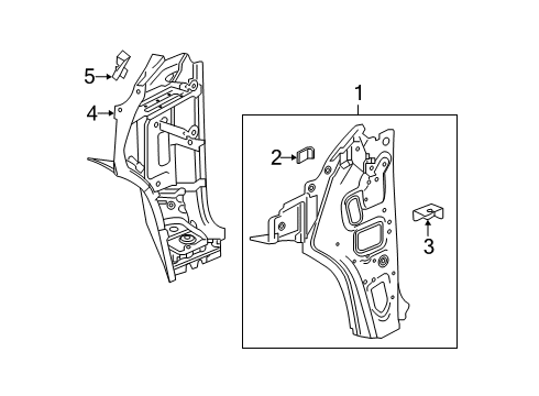 2025 Cadillac XT6 Hinge Pillar Diagram
