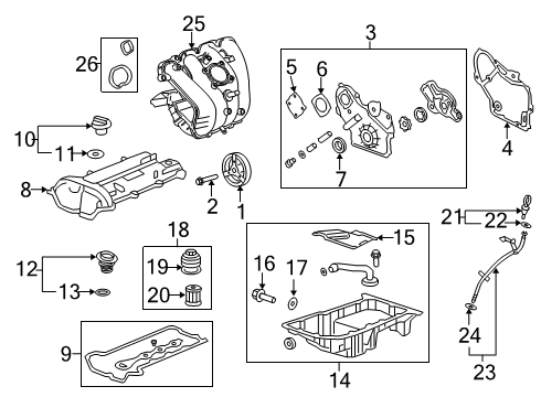 2017 GMC Terrain Intake Manifold Stud Diagram for 11519235