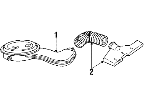 1989 Pontiac LeMans Air Inlet Diagram