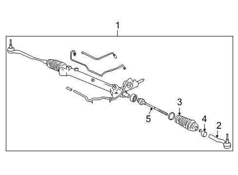 2003 Cadillac CTS Outer Tie Rod, Driver Side Diagram for 19167231