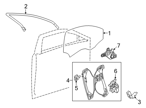 2012 Cadillac CTS Front Door Diagram