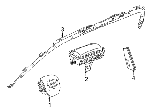 2020 GMC Sierra 3500 HD Airbag, Inflatable Restraint System Diagram for 85598807