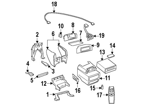 2001 Oldsmobile Silhouette Side Bracket, Driver Side Diagram for 12457599