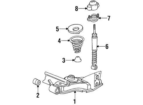 1988 Pontiac Sunbird Rear Suspension Components Diagram