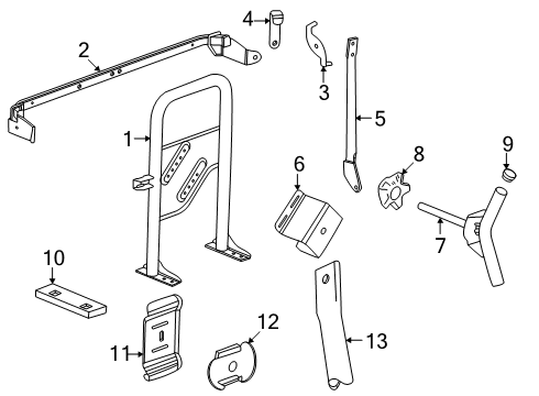 2024 GMC Canyon Bracket, Spare Wheel Diagram for 87863776