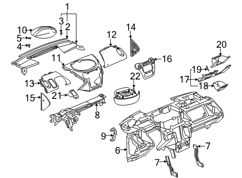 2004 Saturn Ion Instrument Panel Diagram 2 - Thumbnail