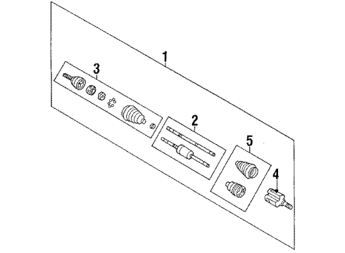 1987 Oldsmobile Delta 88 Drive Axles - Front Diagram