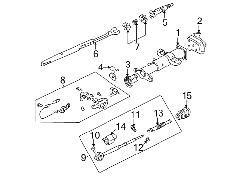 1996 Chevy K1500 Lower Steering Column Diagram