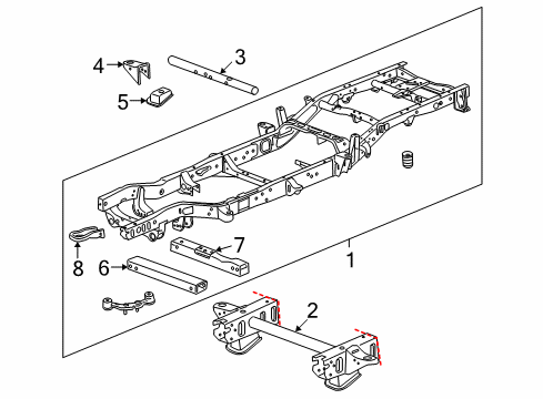 2012 Chevy Silverado 1500 Frame & Components Diagram