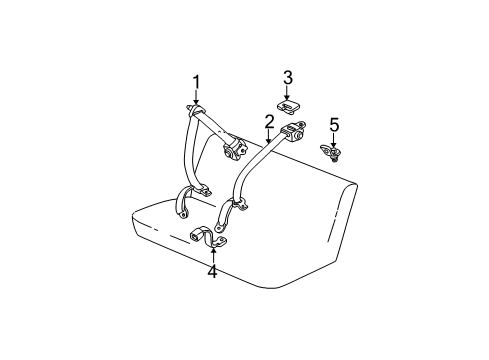 2006 Pontiac Vibe Buckle Diagram for 88972271