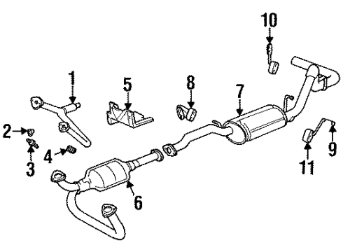 2000 Chevy Tahoe Exhaust Components Diagram