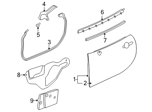 2007 Pontiac Solstice Door & Components Diagram