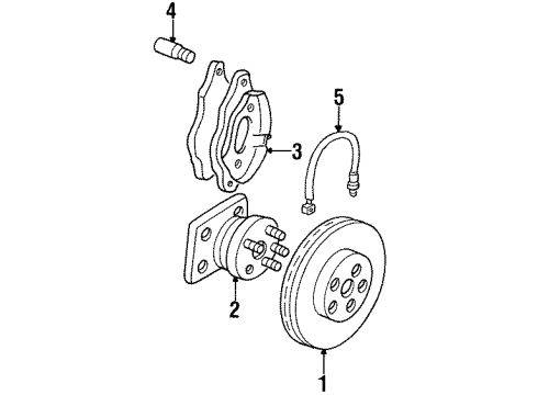 1994 Pontiac Firebird Rotor, Front Diagram for 19174976