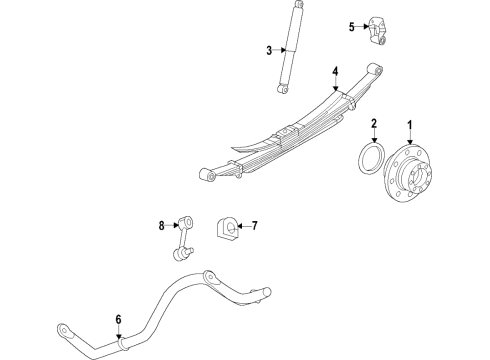2021 Chevy Silverado 2500 HD Rear Suspension Components Diagram