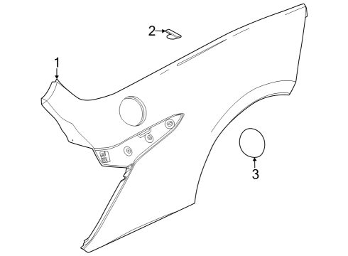 2025 Chevy Corvette Quarter Panel & Components Diagram