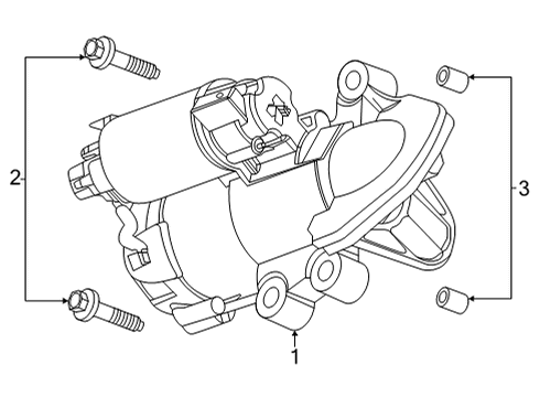 2025 Cadillac CT5 Starter, Starter Motor Diagram for 12730141
