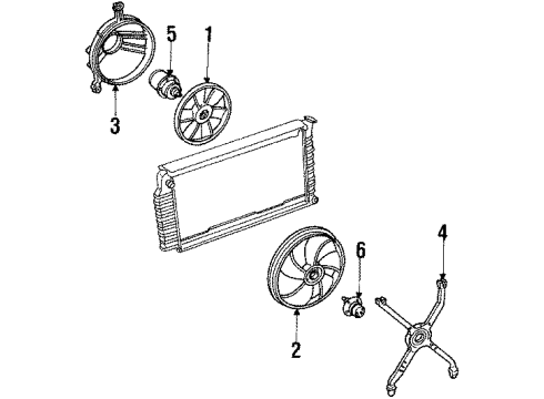 1986 Cadillac Seville Motor, Passenger Side Diagram for 22113773