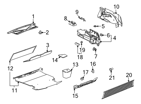 2005 Cadillac XLR Bulb & Socket Diagram for 25085970