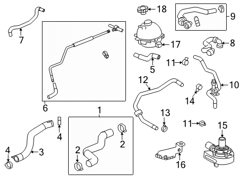 2025 Chevy Equinox Radiator & Components Diagram
