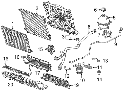 2024 Chevy Silverado EV Radiator & Components Diagram