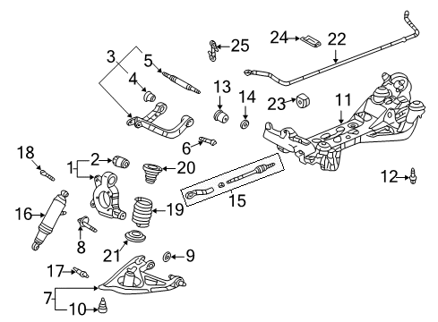 2005 Chevy Venture Rear Suspension Components Diagram 3 - Thumbnail