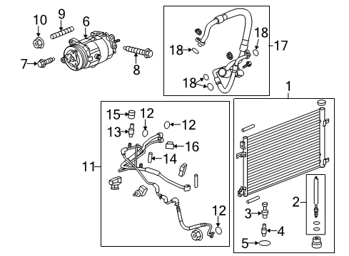 2017 Chevy Impala A/C Compressor Diagram