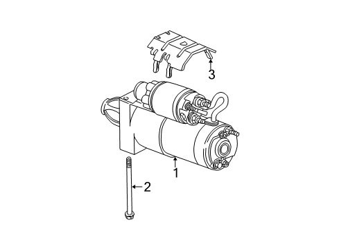 2007 Chevy Silverado 1500 Classic Starter Diagram for 89017637
