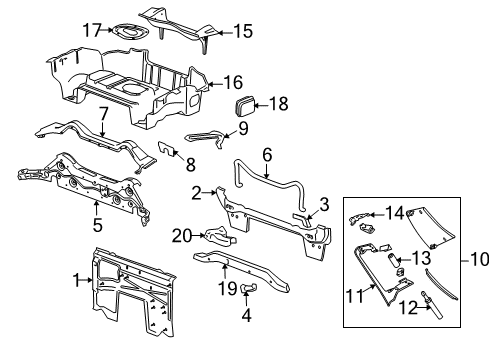 2006 Pontiac Solstice Upper Weatherstrip, Driver Side Diagram for 15859647