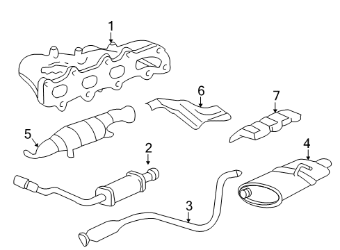2000 Chevy Cavalier Exhaust System Diagram 2 - Thumbnail