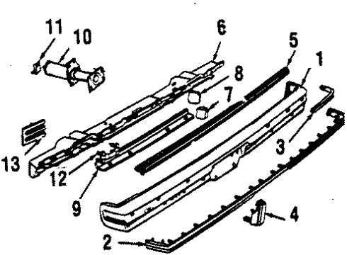 1990 Oldsmobile Custom Cruiser Stud Plate, Front Diagram for 10008899
