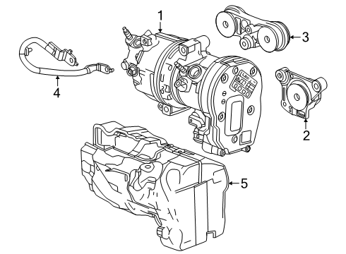 2025 Cadillac OPTIQ A/C Compressor Diagram