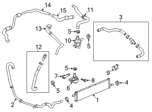 2018 Buick LaCrosse Radiator & Components Diagram