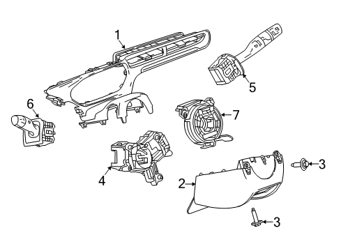 2020 Chevy Bolt EV Wiper Switch, Black Diagram for 39128808