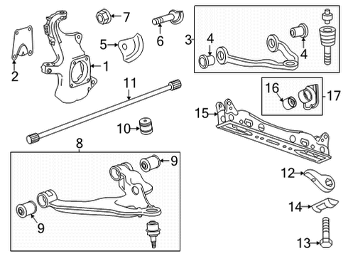 2020 GMC Sierra 3500 HD Adjust Bolt Diagram for 11549101