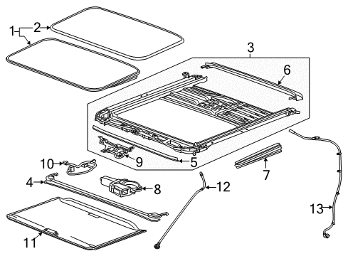 2015 Chevy Silverado 2500 HD Sunroof Diagram