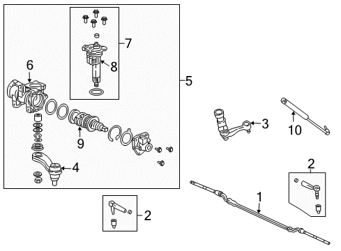 2005 Chevy Silverado 2500 HD Steering Gear & Linkage Diagram 3 - Thumbnail