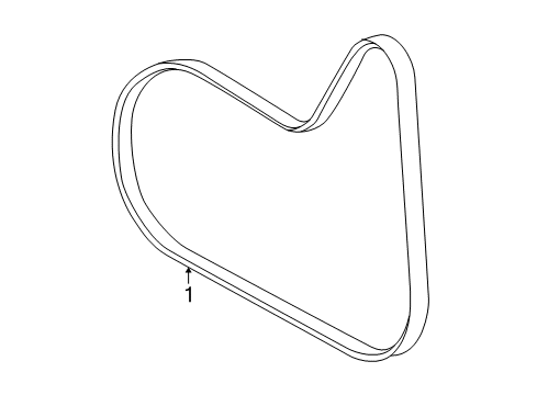 2001 Saturn LW300 Serpentine Belt Diagram for 24401180