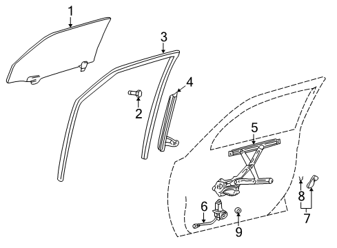 2009 Pontiac Vibe Front Door Diagram