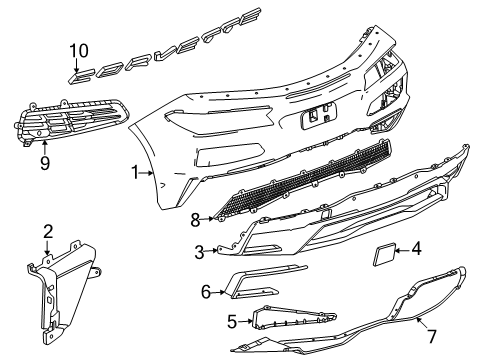 2024 Chevy Corvette Bumper & Components - Rear Diagram 3 - Thumbnail