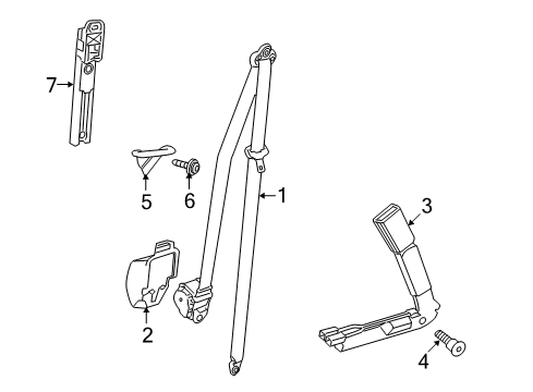 2009 Pontiac G8 Buckle, Passenger Side Diagram for 19205509