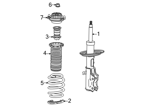 2025 Cadillac OPTIQ Struts & Components Diagram