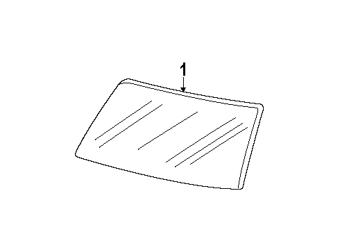 1987 Buick Riviera Glass - Windshield Diagram