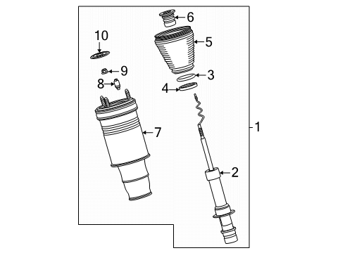 2025 Cadillac ESCALADE IQ Struts & Components Diagram