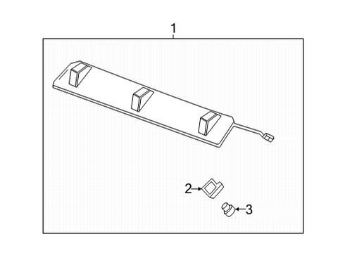 2024 GMC Hummer EV SUV Roof Lamps - Front Lamps Diagram
