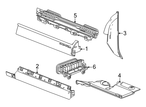 2024 GMC Sierra EV Instrument Panel Components Diagram